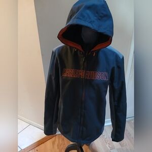 Harley-Davidson MotorCycle Light Jacket W/Hoodie Sz:M